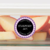 Lavendel, Zwart-wit Inblikken Label Stickers (Aangebracht)