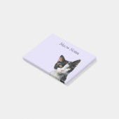 Lavendel Zwart Wit Kitty Kat Post-it® Notes (Schuin)