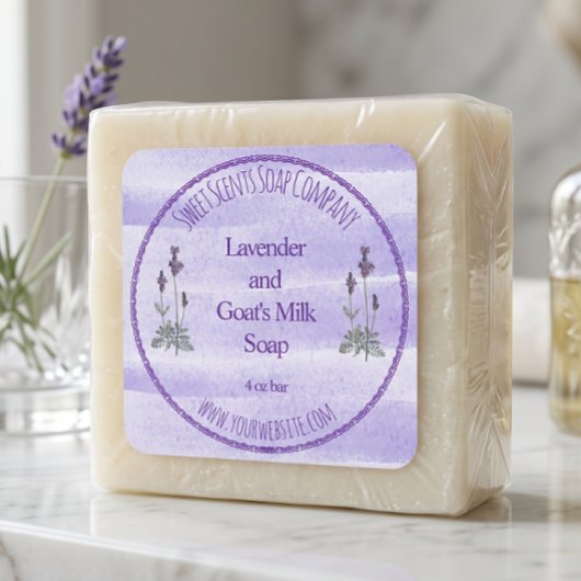 Lavendelbad en cosmetica label