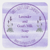 Lavendelbad en cosmetica label (Voorkant)