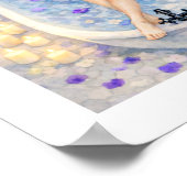 Lavendelbad Sereniteit – Bloemige Spa Waterverf  Poster (Hoek)