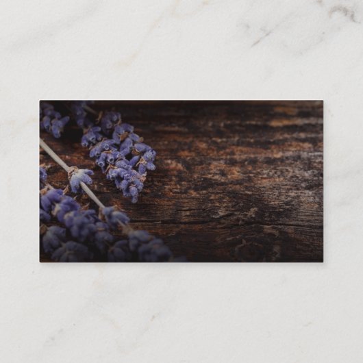 Lavendelbadzout | Gedroogde Plant Visitekaartje (Achterkant)