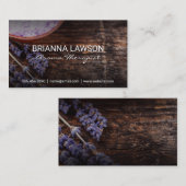 Lavendelbadzout | Gedroogde Plant Visitekaartje (Voorkant / Achterkant)