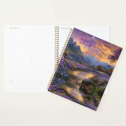 Lavendelbergvallei bij dageraad planner (Display)
