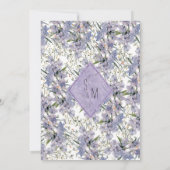 Lavendelblauw roze mint wilde bloemen Save the Dat Kaart (Achterkant)