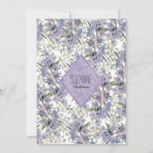 Lavendelblauw roze mint wilde bloemen Vrijgezellen Kaart (Achterkant)