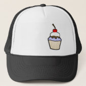 Lavendelblauwe cupcake trucker pet (Voorkant)