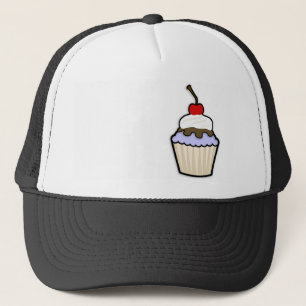 Lavendelblauwe cupcake trucker pet