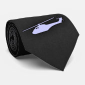 lavendelblauwe helikopter stropdas (Opgerold)