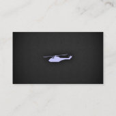 lavendelblauwe helikopter visitekaartje (Achterkant)