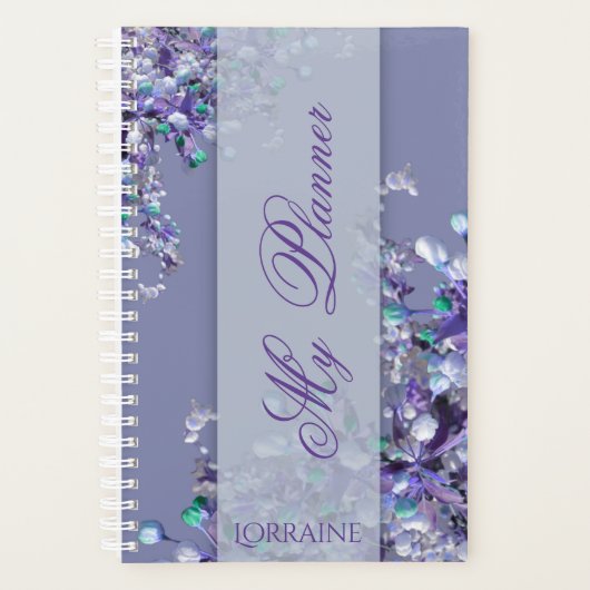 Lavendelblauwe lente Sering Planner (Voorkant)