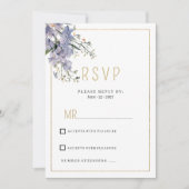 Lavendelblauwe zomer wilde bloem RSVP Kaart (Voorkant)