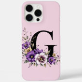 Lavendelbloei: Geborduurde Initiaal 'G'  Case-Mate iPhone Case (Achterkant)