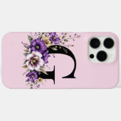 Lavendelbloei: Geborduurde Initiaal 'G'  Case-Mate iPhone Case (Achterkant (horizontaal))