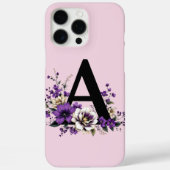 Lavendelbloei: gemonogrammeerde initiaal 'A' Case-Mate iPhone Case (Achterkant)
