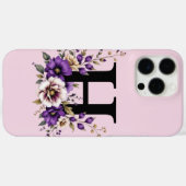 Lavendelbloei: 'H' monogram  Case-Mate iPhone Case (Achterkant (horizontaal))