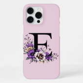 Lavendelbloei: Monogram Beginitial 'E' iPhone Hoesje (Achterkant)