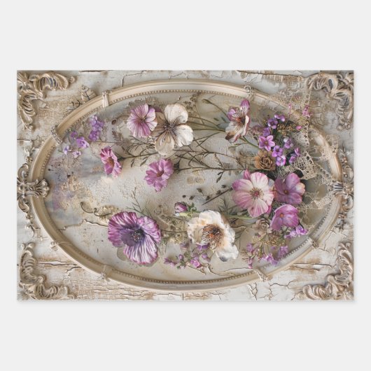 Lavendelbloei, zware decoupage inpakpapier vel (Voorkant 3)