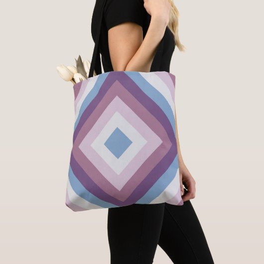 lavendelbloeidiamant tote bag (Dichtbij)