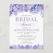 Lavendelbloem bruiloft uitnodigingskaart briefkaart (Voorkant)