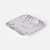 Lavendelbloem gepersonaliseerde douche papieren bordje (Gebogen)