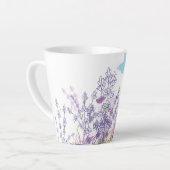 Lavendelbloem Latte Mok (Linkerhoek)