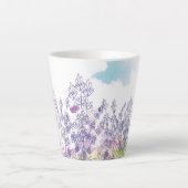 Lavendelbloem Latte Mok (Voorkant)