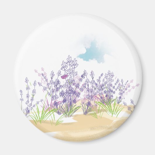 Lavendelbloem Magneet (Voorkant)
