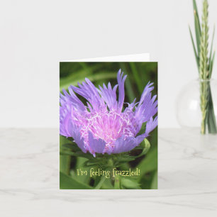 LAVENDELBLOEM MET FRINGY BLOEMBLAADJES / IK VOEL M KAART