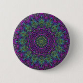 Lavendelbloem Paarse Abstracte Mandala Button (Voorkant)