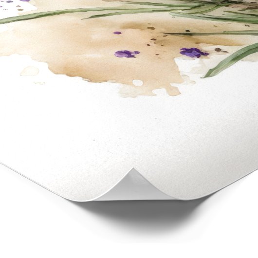 Lavendelbloemen Art Print Poster (Hoek)