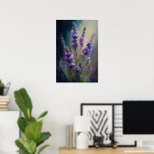 Lavendelbloemen Art Print Poster (Thuiskantoor)
