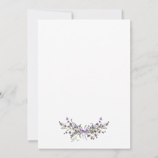 Lavendelbloemen Boho Modern vrijgezellenfeest Kaart (Achterkant)