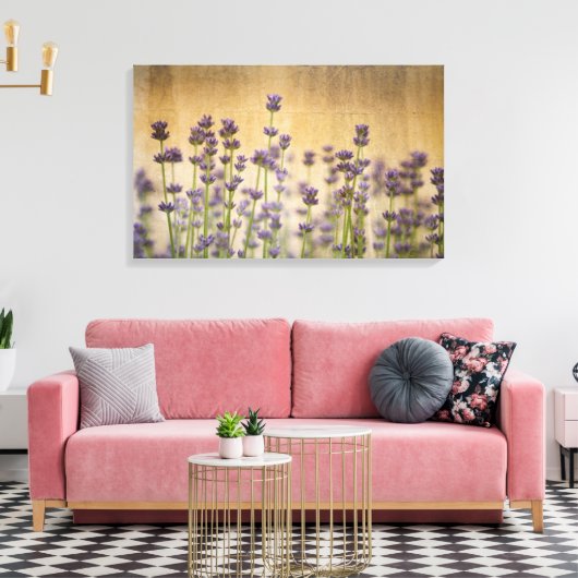  lavendelbloemen canvas afdruk (Insitu (Woonkamer))