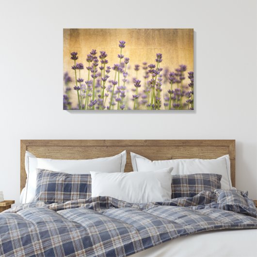 lavendelbloemen canvas afdruk (Insitu (Slaapkamer))