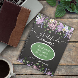 Lavendelbloemen dankbaarheidsjournaal notitieboek