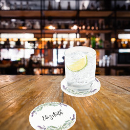 Lavendelbloemen eucalyptus groen naam zandsteen onderzetter