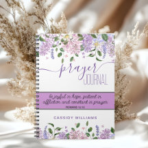 Lavendelbloemen gebedsdagboek notitieboek