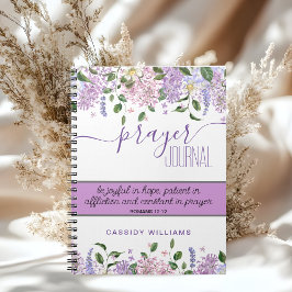 Lavendelbloemen gebedsdagboek notitieboek