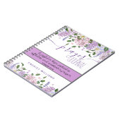 Lavendelbloemen gebedsjournaal notitieboek (Linkerzijde)