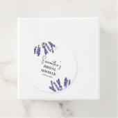 Lavendelbloemen Paarse Aquarel Bruidsdouche Bedankjes Labels (In situ)