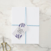 Lavendelbloemen Paarse Aquarel Bruidsdouche Cadeaulabel (Met Touw)