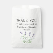 Lavendelbloemen Paarse bloemenbruiloft Bedankzakje (Voorkant)