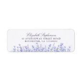 Lavendelbloemen Paarse Elegant Etiket (Voorkant)