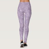 Lavendelbloemen Paarse Leggings (Achterkant)