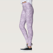 Lavendelbloemen Paarse Leggings (Links)