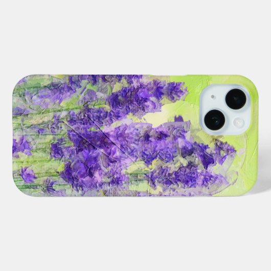 Lavendelbloemen Paarse Waterverf bloemen Case-Mate iPhone Case (Achterkant (horizontaal))