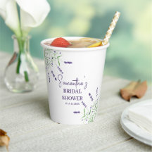 Lavendelbloemen Paarse Waterverf Bruidsdouche