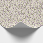 Lavendelbloemen print inpakpapier roll (Hoek)