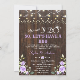 Lavendelbloemen Schuur Hout Na I DO BBQ Kaart